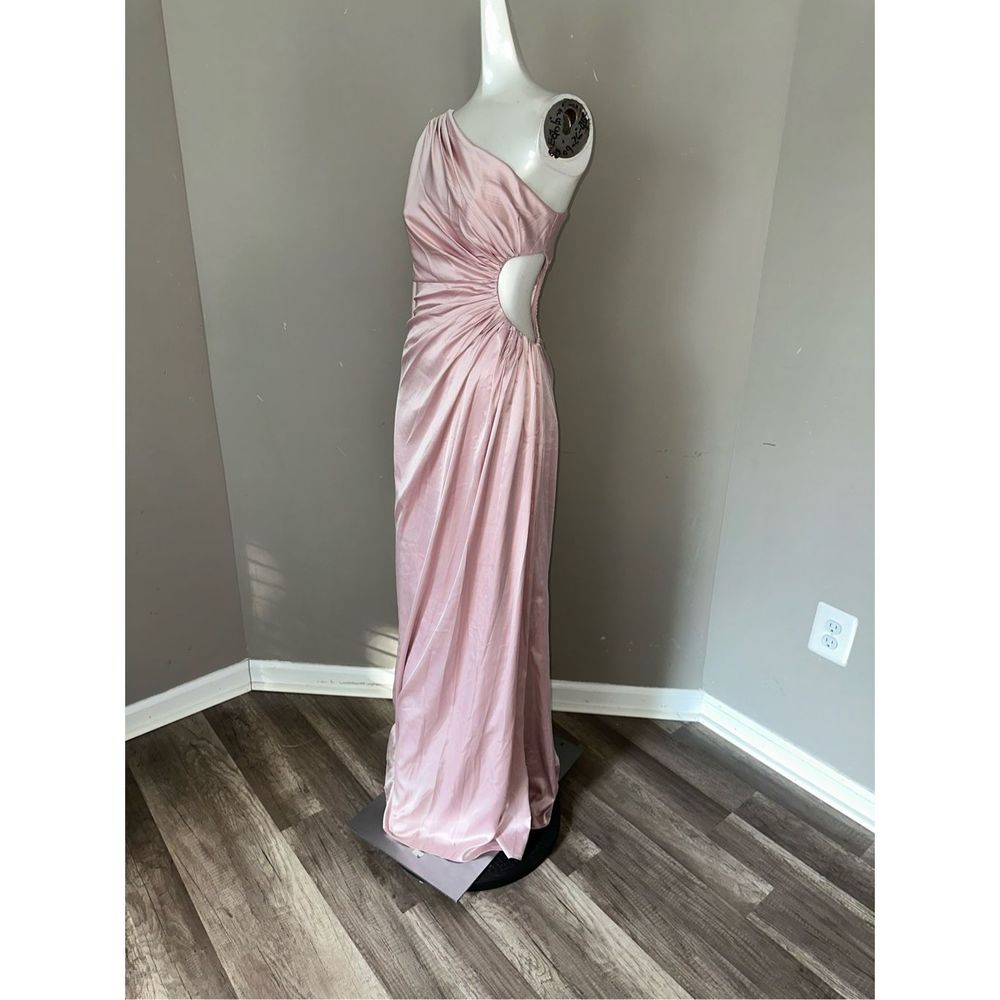 MAC DUGGAL ONE SHOULDER BELL SLEEVE DRAPED GOWN - Picture 9 of 13